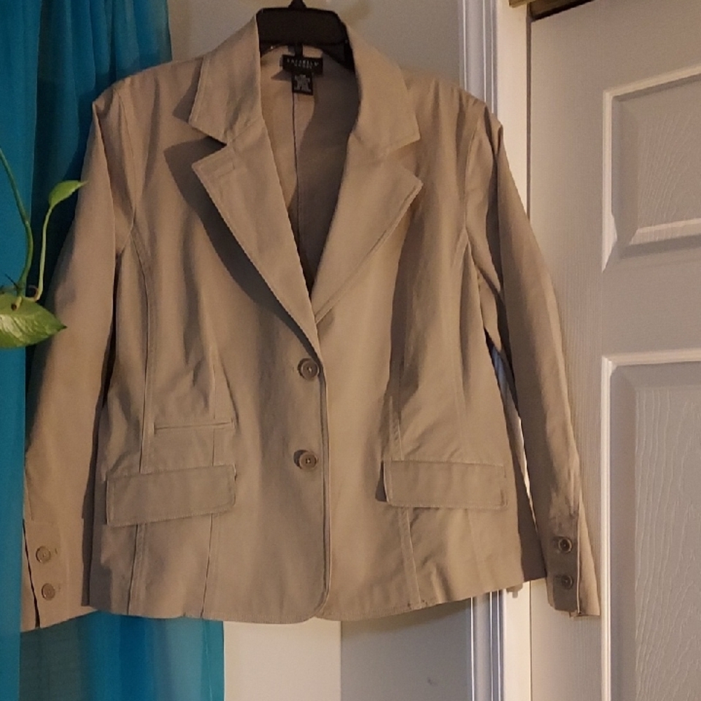 Talbots Classic Tan Notch Lapel Blazer